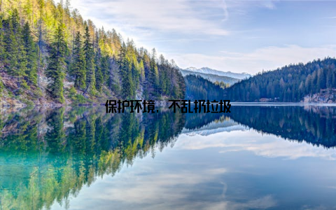 保护环境, 不乱扔垃圾
