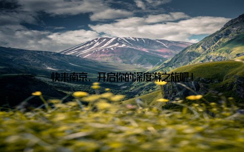 快来南京, 开启你的深度游之旅吧!