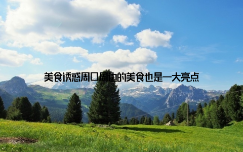 美食诱惑周口周边的美食也是一大亮点