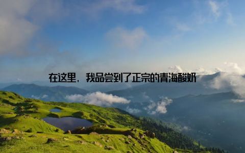 在这里, 我品尝到了正宗的青海酸奶